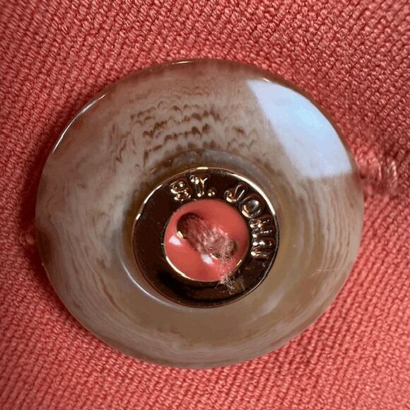 St. John Sport Clementine Stretch Twill Blazer Gold-tone Buttons Size Small - Picture 6 of 15